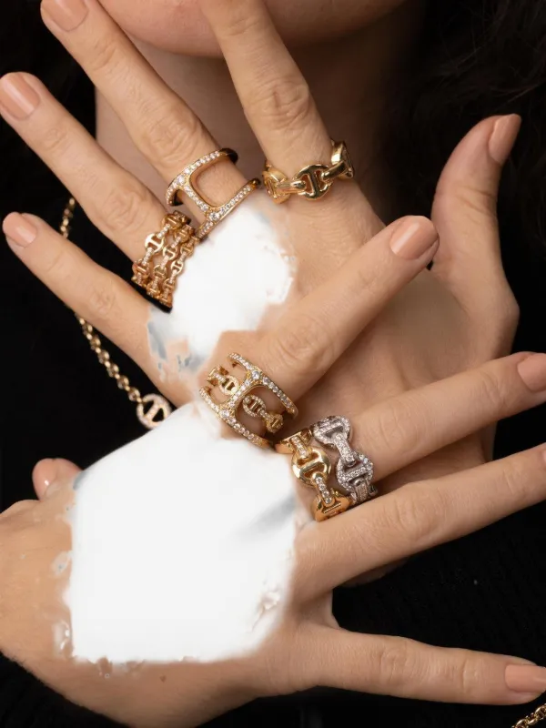 HOORSENBUHS Phantom Clique Diamond Ring | ゴールドトーン | FARFETCH JP