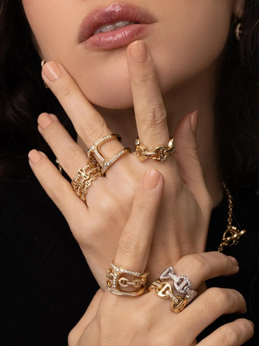 HOORSENBUHS Phantom Clique Diamond Ring | Gold | FARFETCH KW