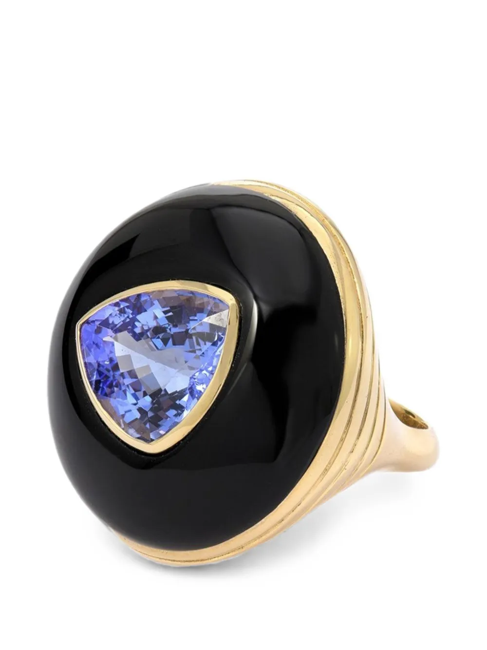 Retrouvaí Lollipop tanzanite and onyx ring - Oro