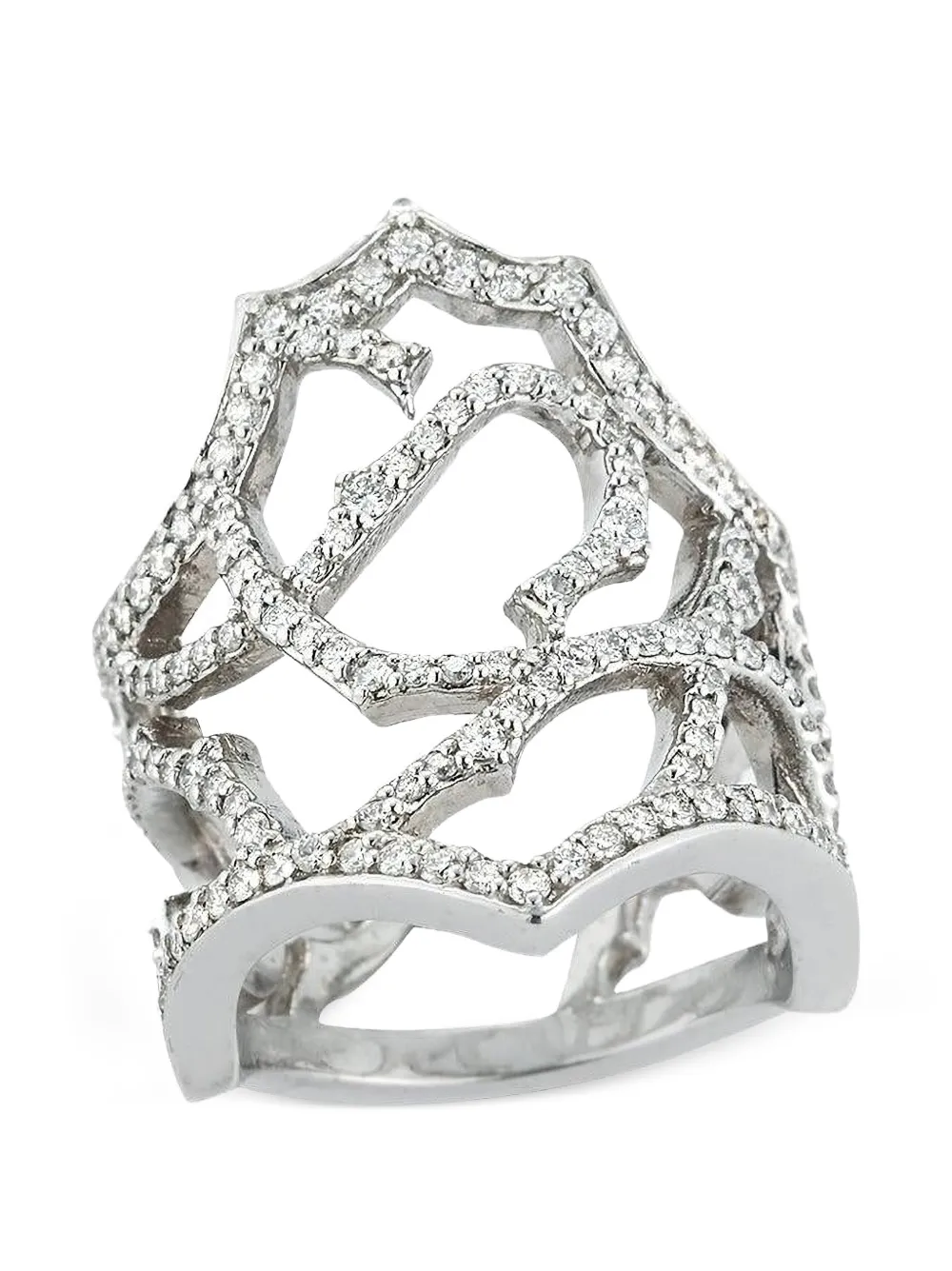 Parulina Thorn Briar diamond ring - Argento