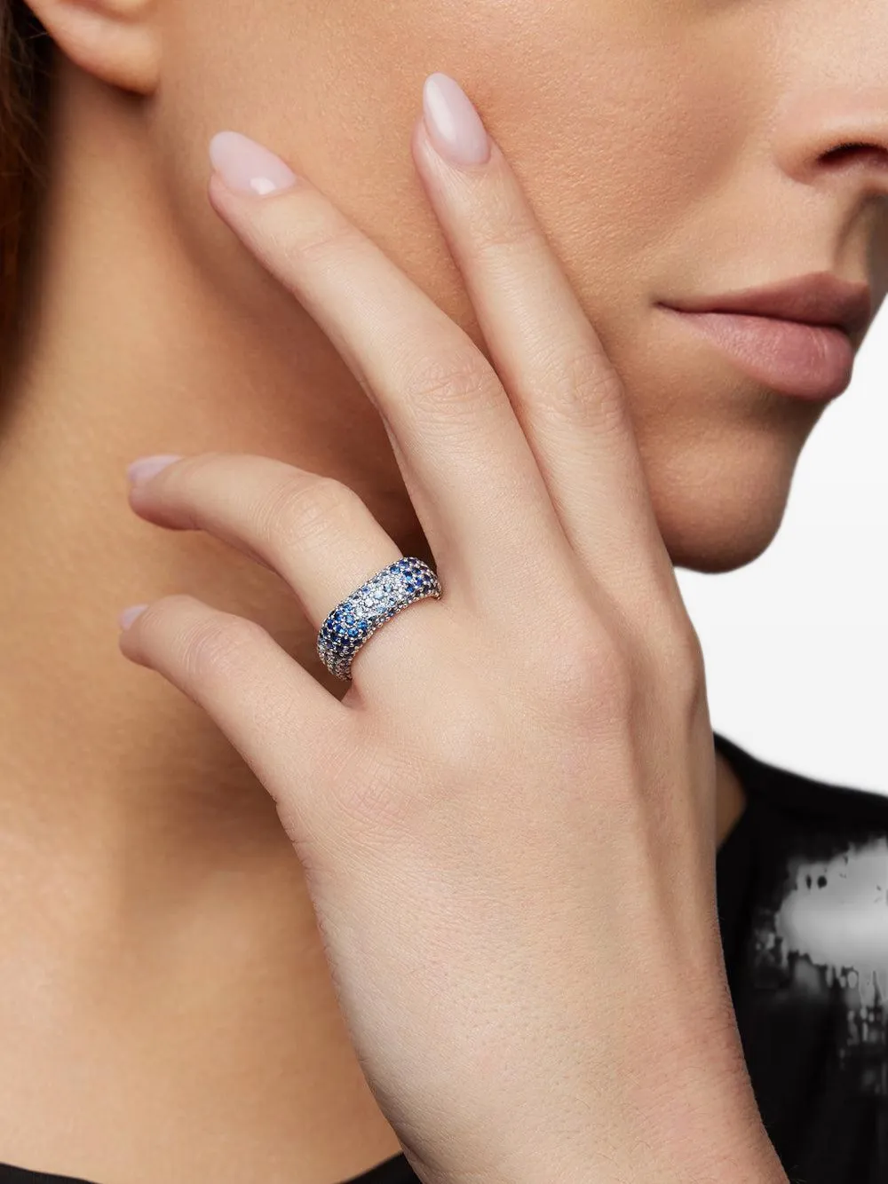 FULLORD Ghost sapphire and diamond ring - Silber