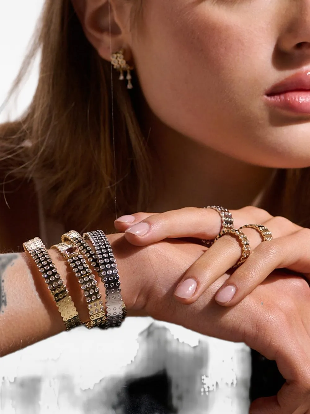 Type Jewelry Großer Leggo 2.0 Armreif mit Diamanten - Silber