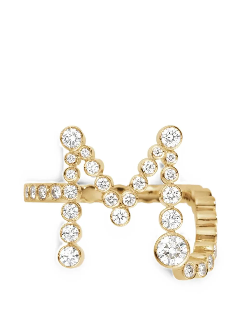Sophie Bille Brahe Anello Ensemble M con lettera - Oro