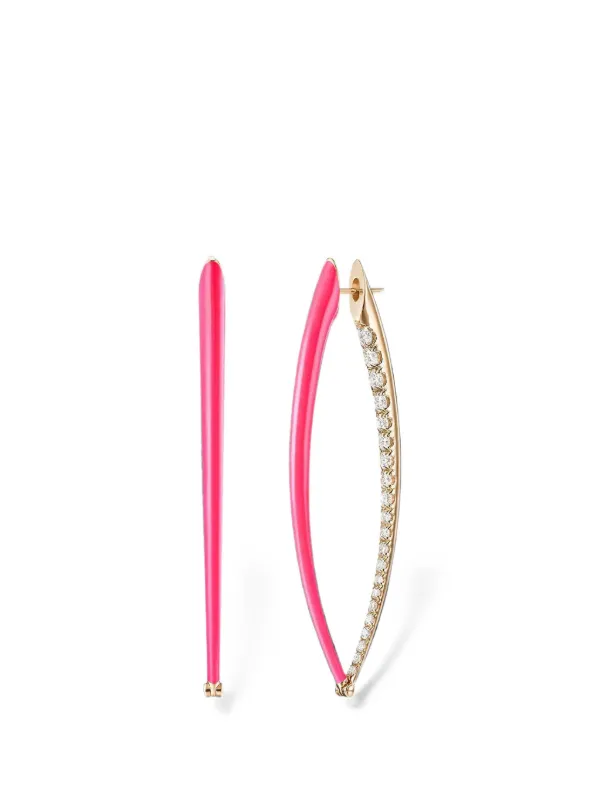 Melissa Kaye XL Cristina Diamond Earrings in Gold