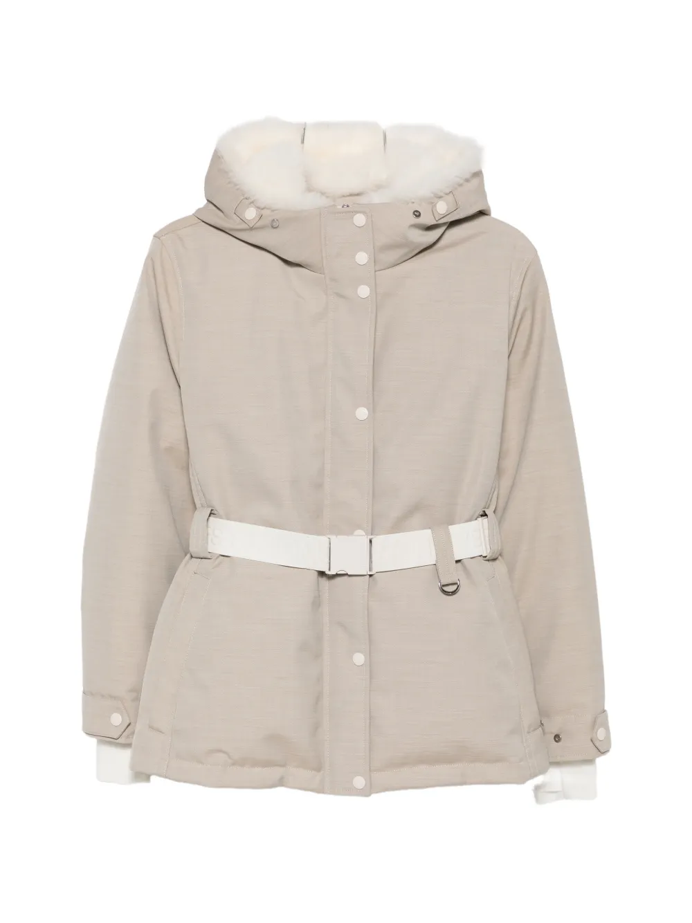 Yves Salomon belted hooded coat - Toni neutri