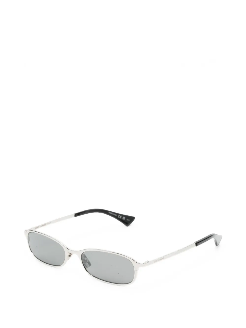 Saint Laurent Eyewear Zonnebril met ovaal montuur Zilver