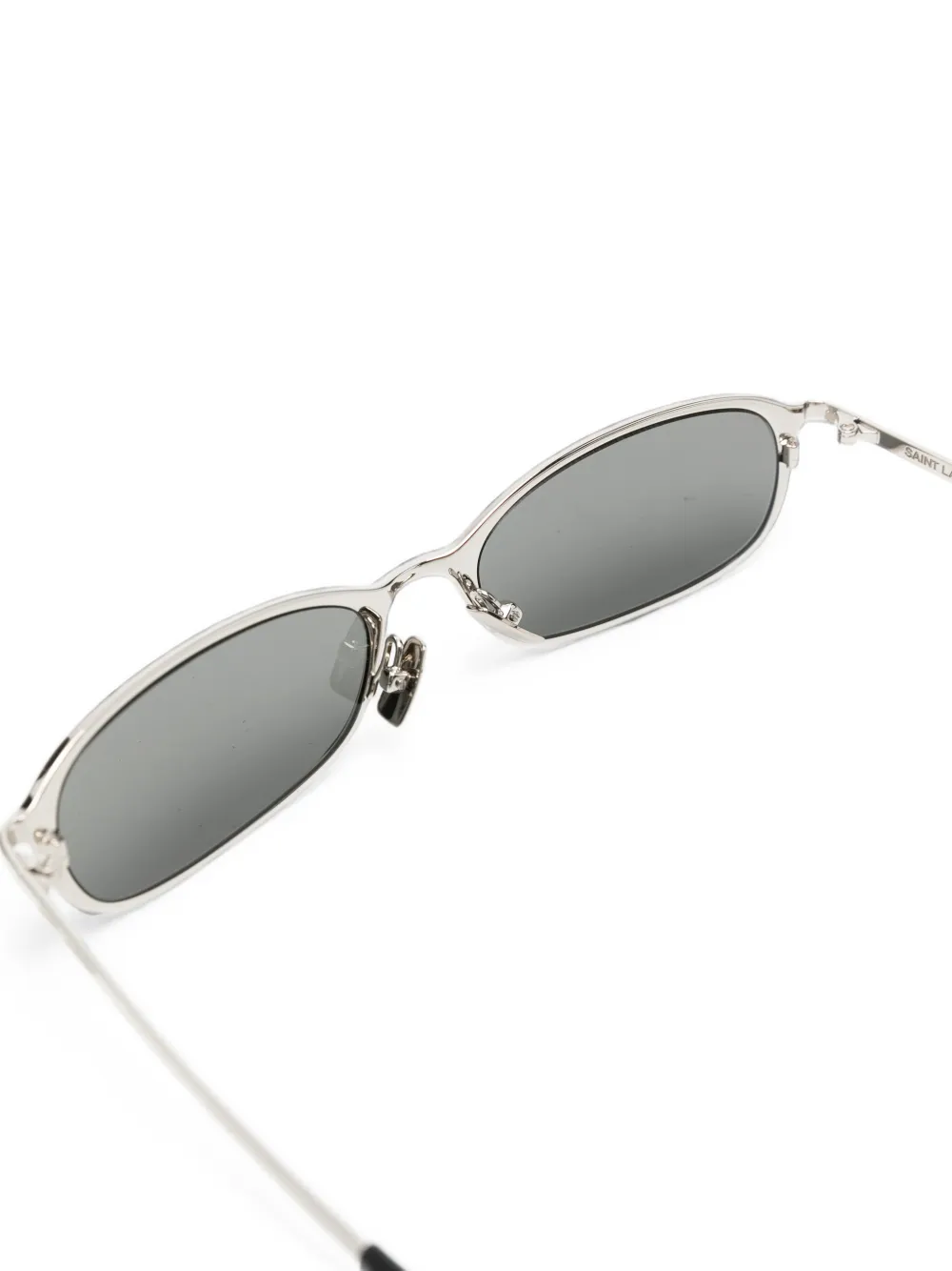 Saint Laurent Eyewear Zonnebril met ovaal montuur Zilver