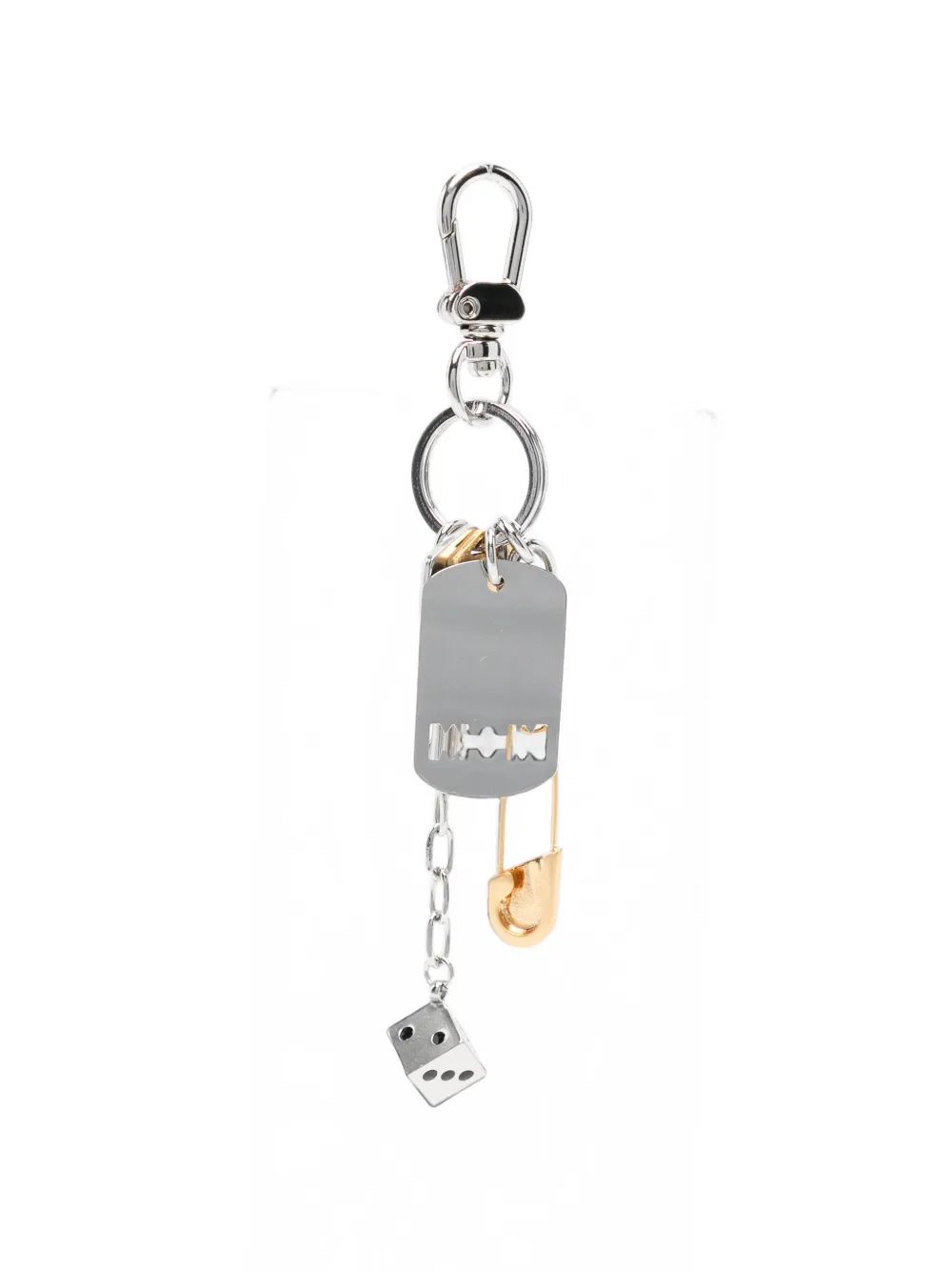 System Charm-embellished Lobster-clasp Keyring In Green