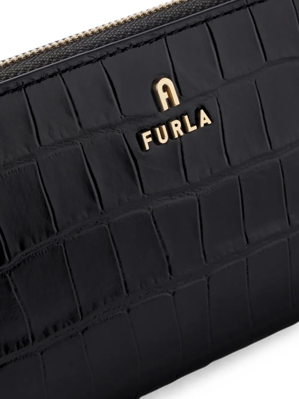 Furla Grote Camelia tas met rits Zwart