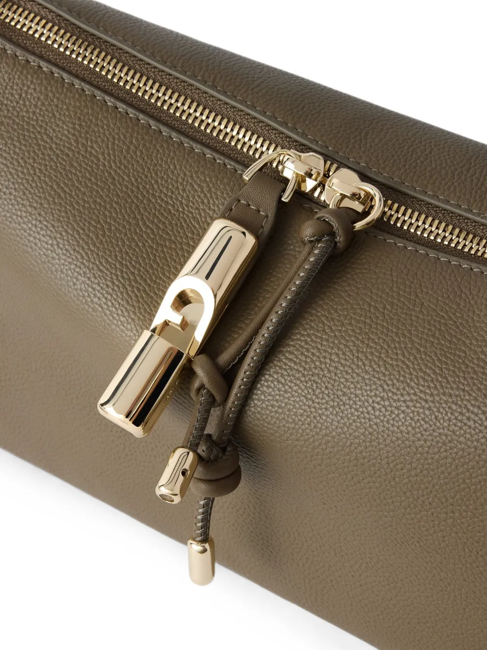 Furla Debby leren schoudertas Bruin
