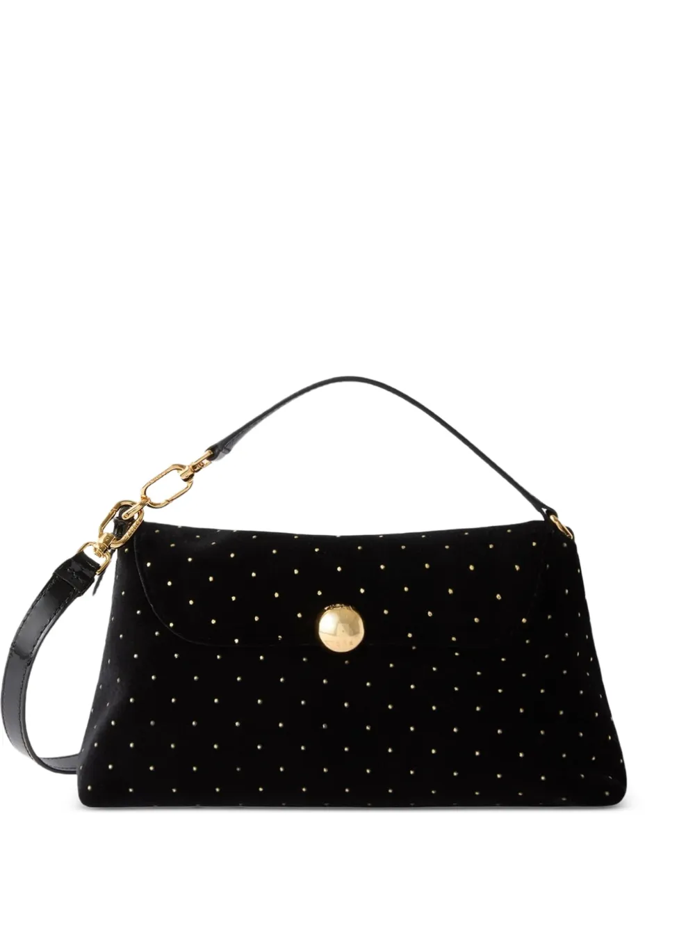 Furla Borsa tote con borchie e bordo in pelle - Nero