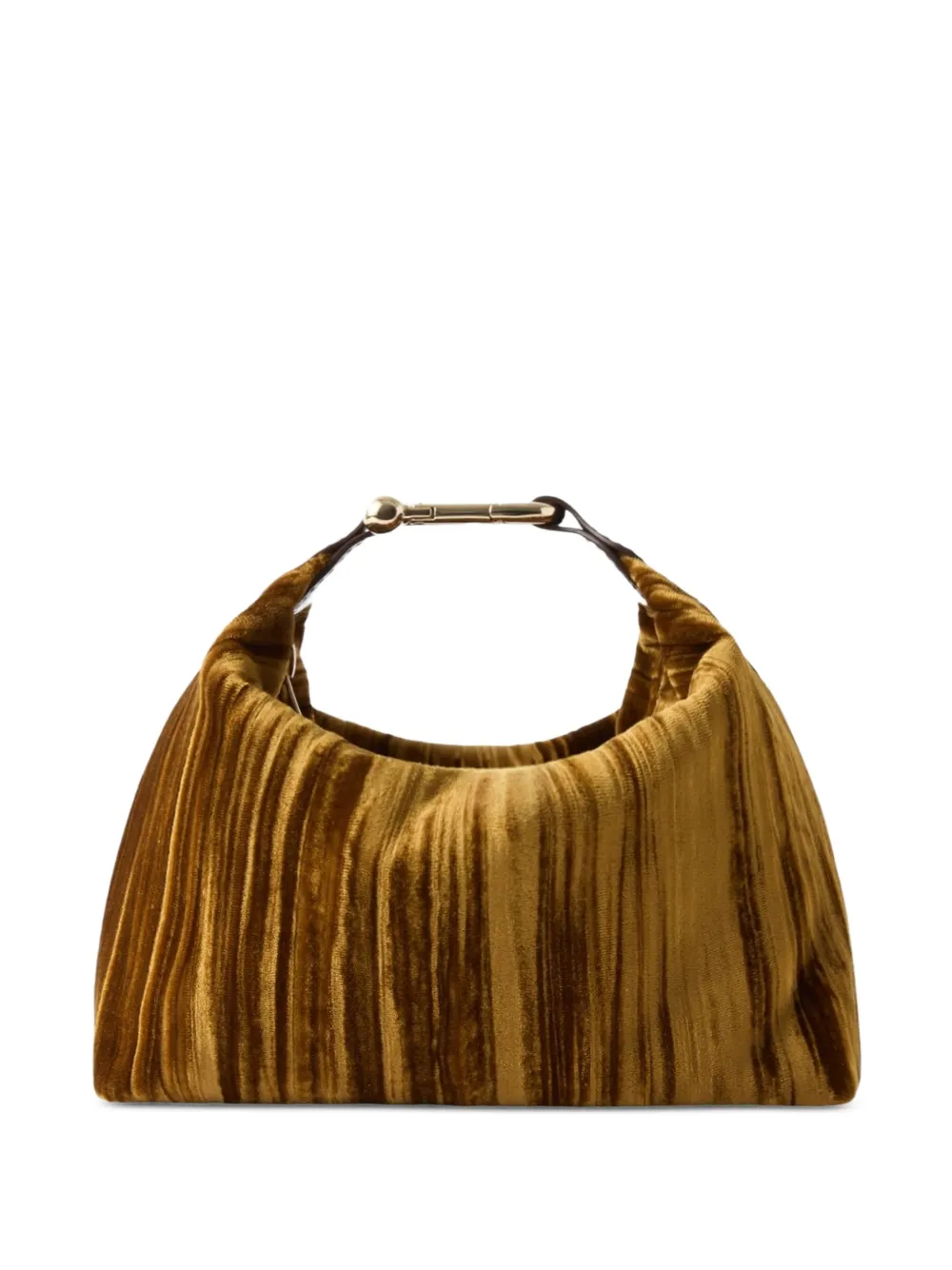 Furla Lee Pouchet Clutch aus Crushed-Samt - Gold