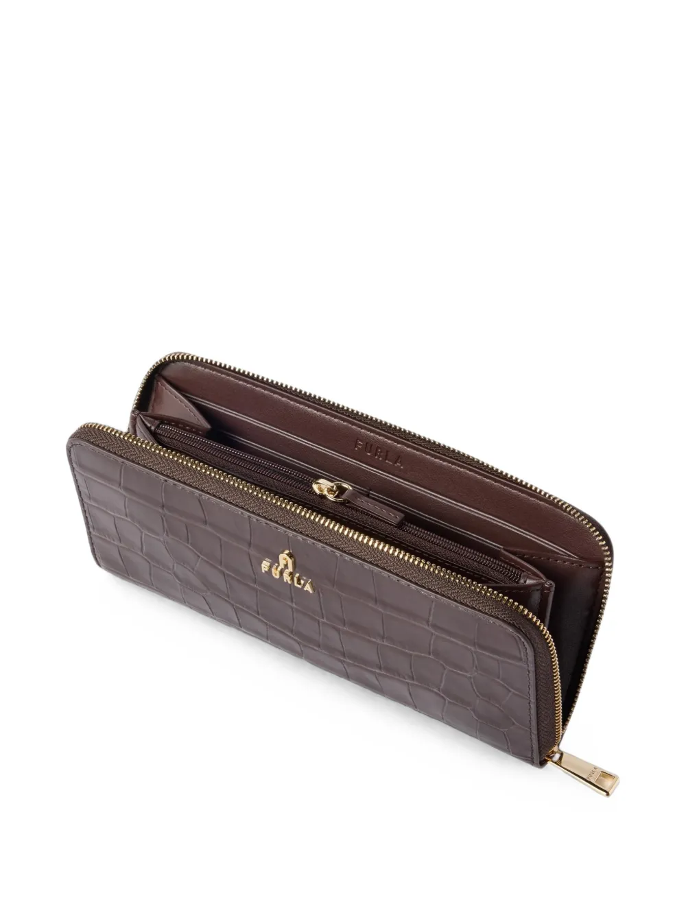 Furla Grote Camelia tas met rits Bruin