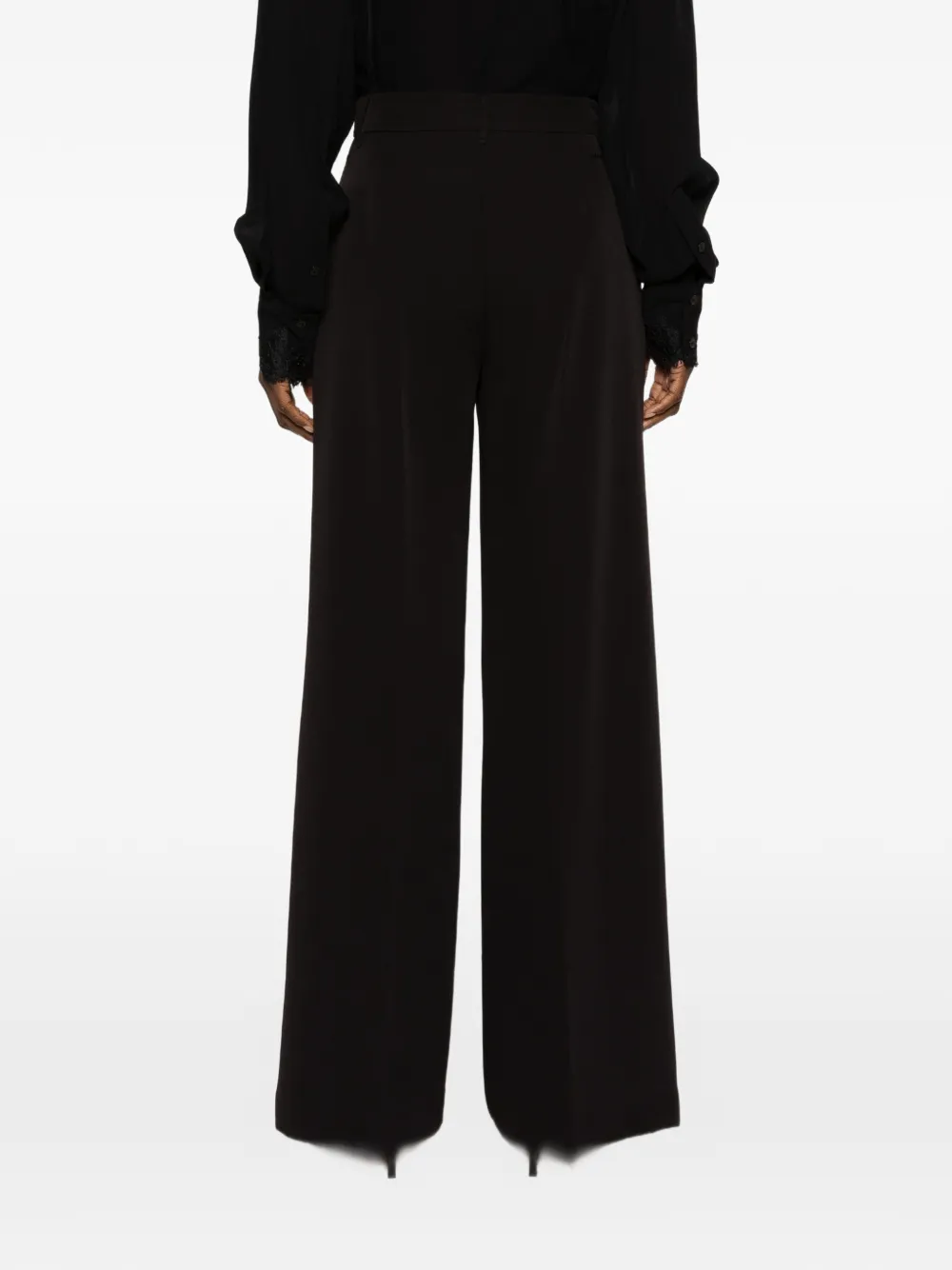 ERMANNO FIRENZE flat-front trousers Zwart