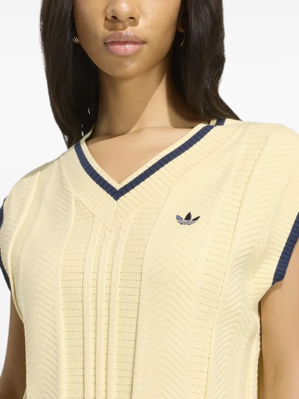 adidas Kabelgebreid gilet Geel