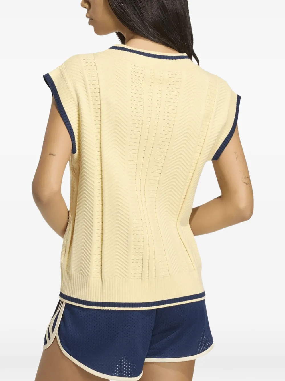 adidas Kabelgebreid gilet Geel
