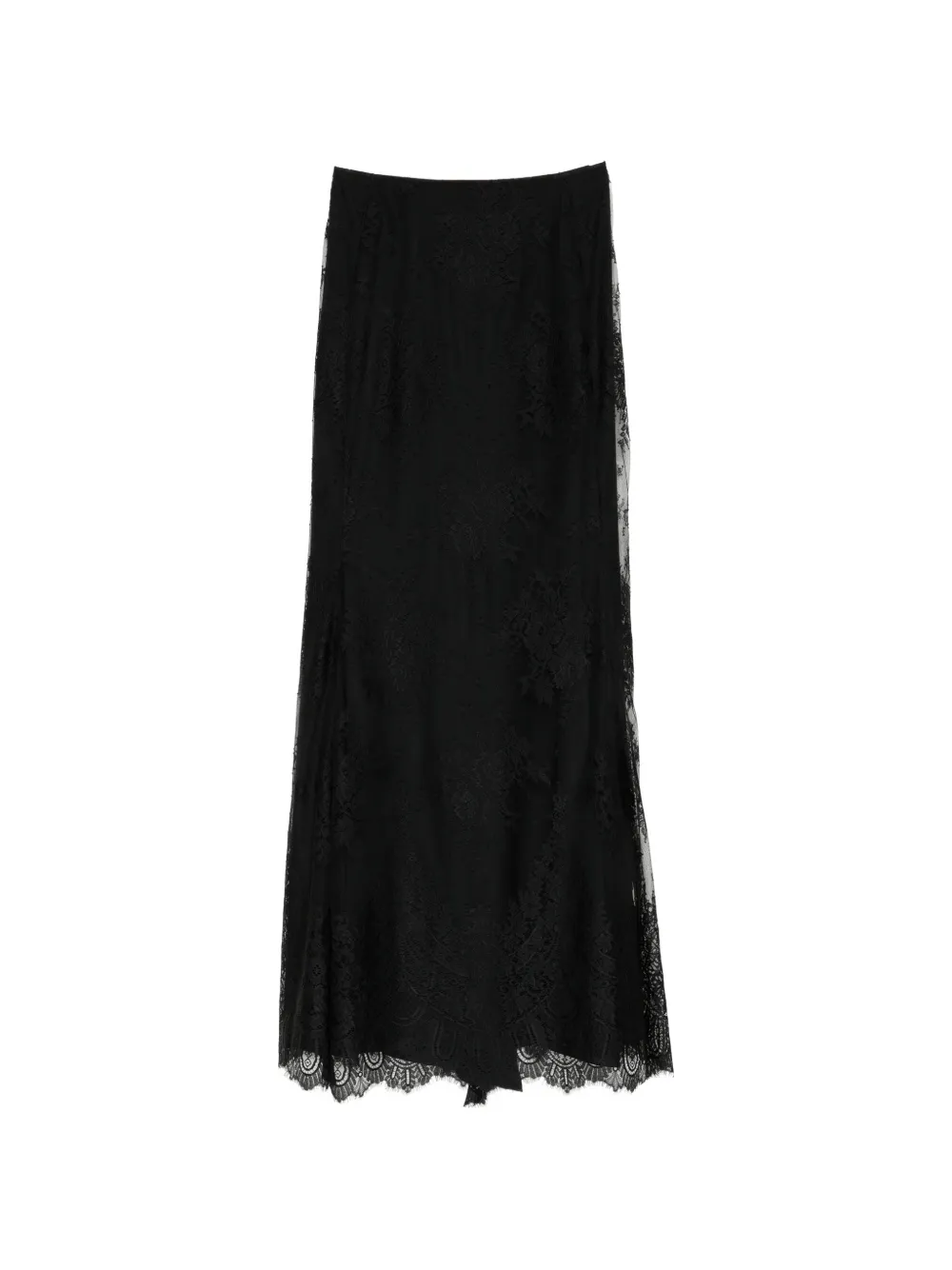 Zuhair Murad laced long skirt - Nero