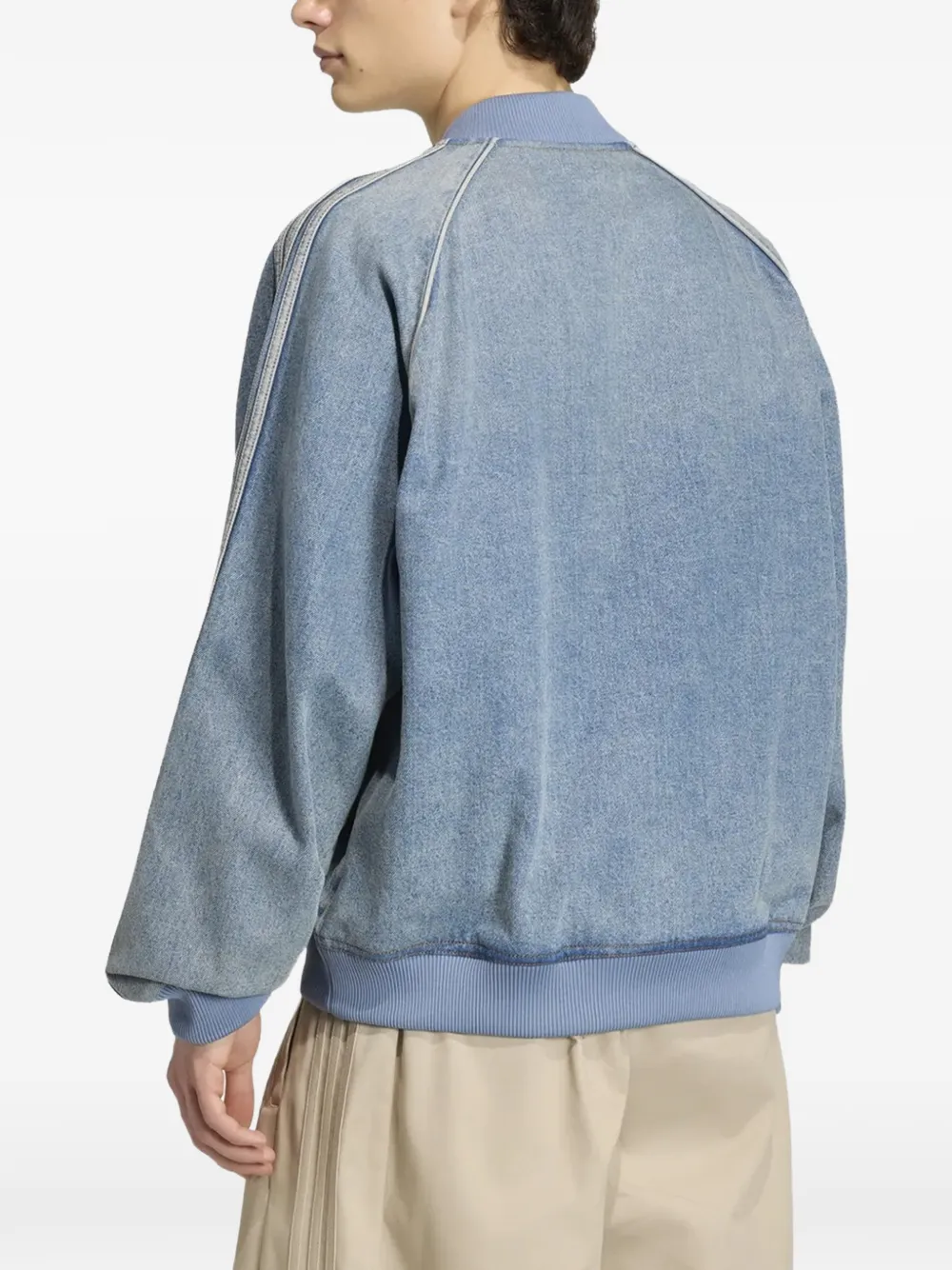 adidas SST Adicolor denim trainingtop Blauw