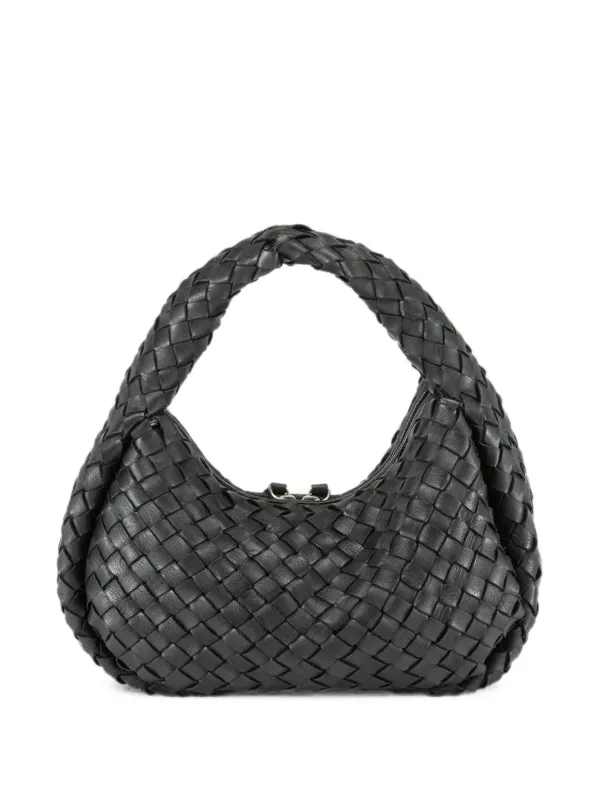 Officine Creative Bolina 144 Woven Leather Tote Bag in Black