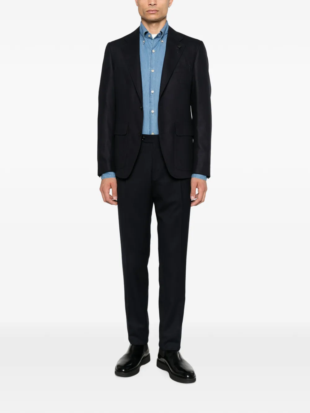 Lardini Blazer met enkele rij knopen Blauw