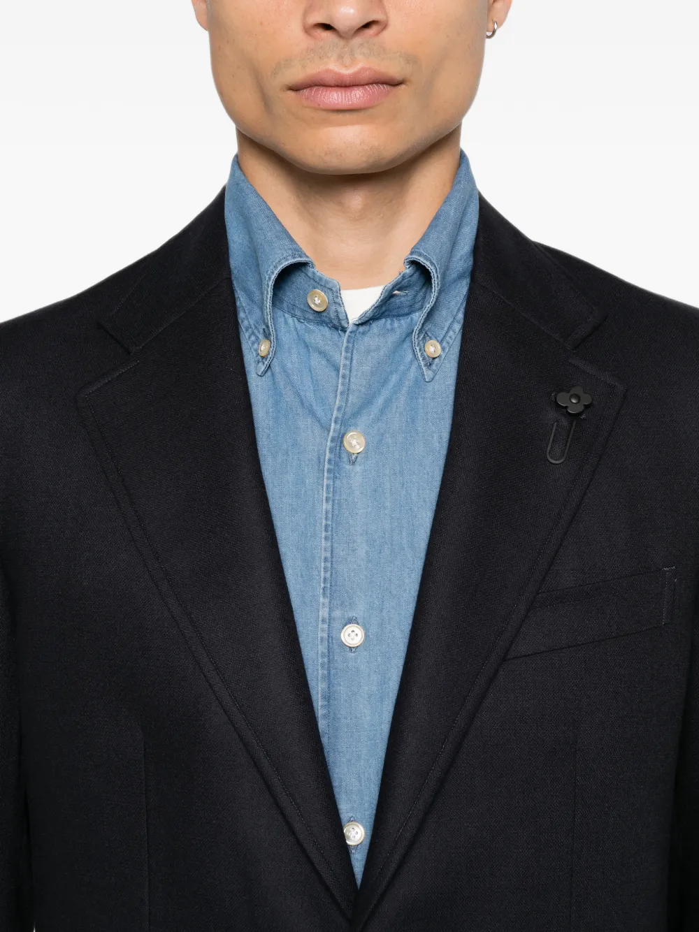 Lardini Blazer met enkele rij knopen Blauw