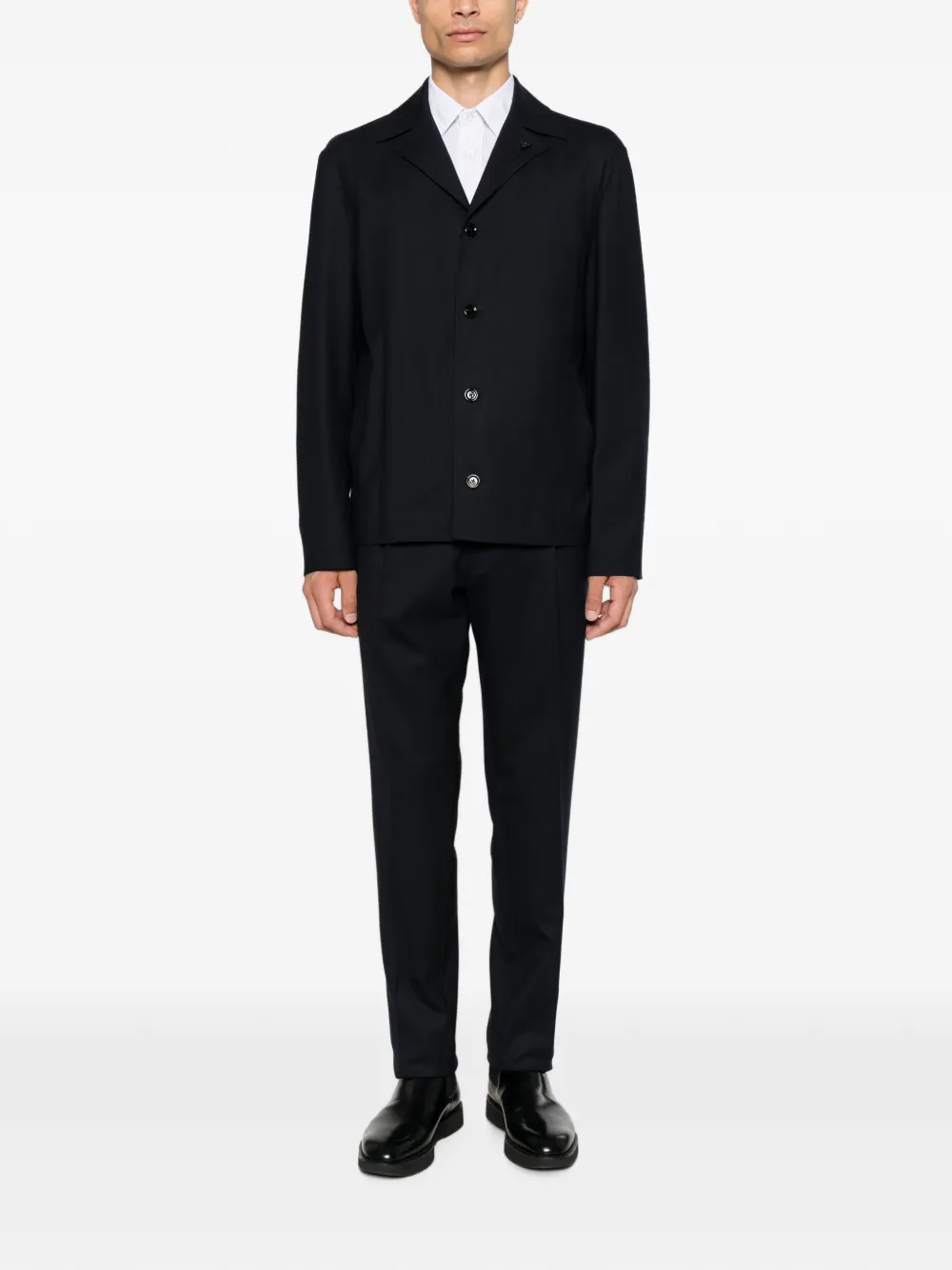 Lardini Blazer met enkele rij knopen Blauw