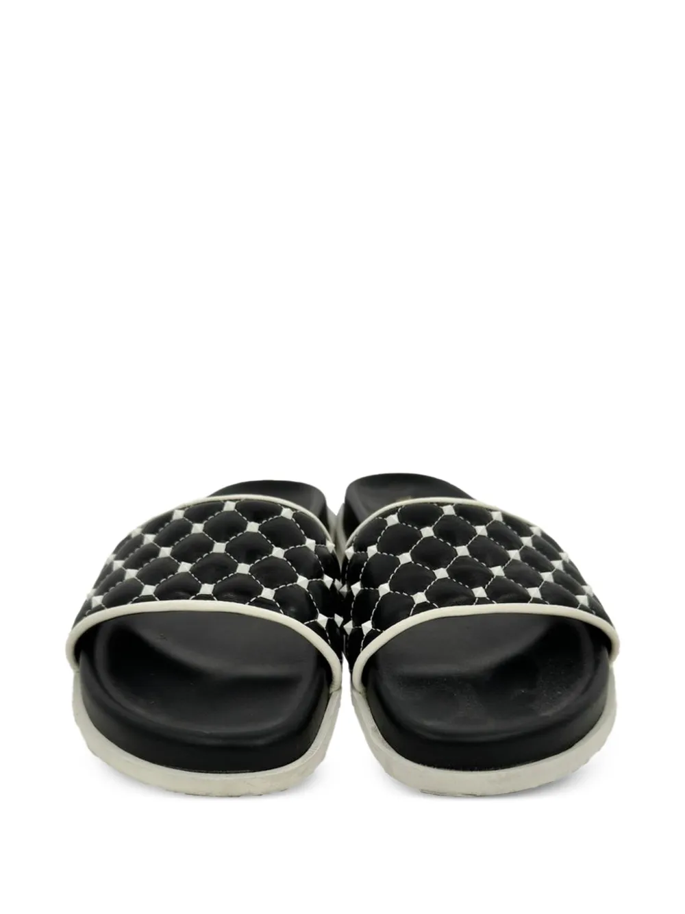 Red Valentino Vintage Rockstud quilted slides - Schwarz