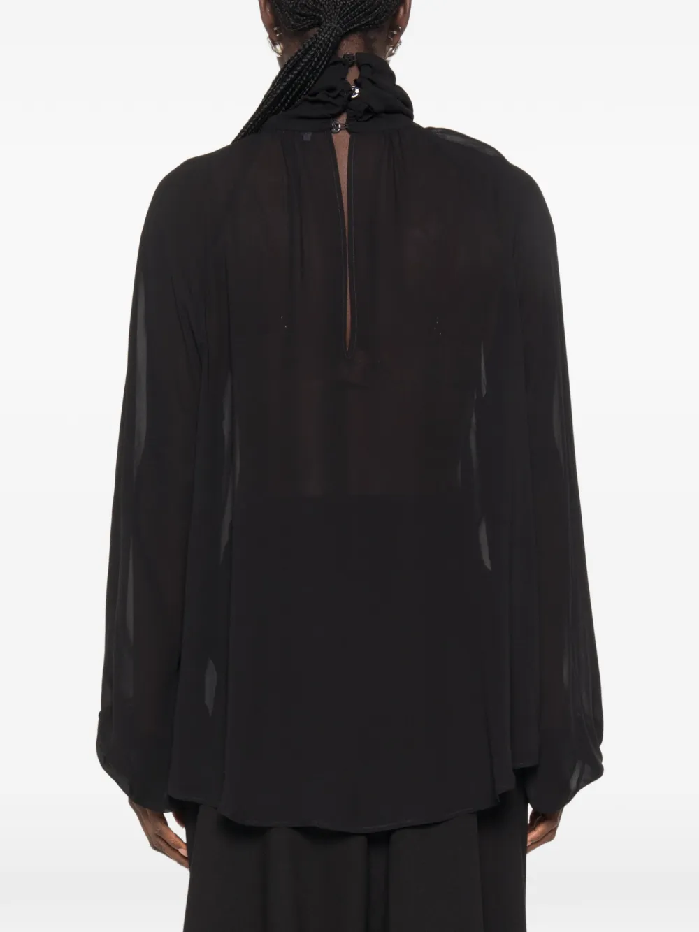 PT Torino Blouse met hoge hals Zwart
