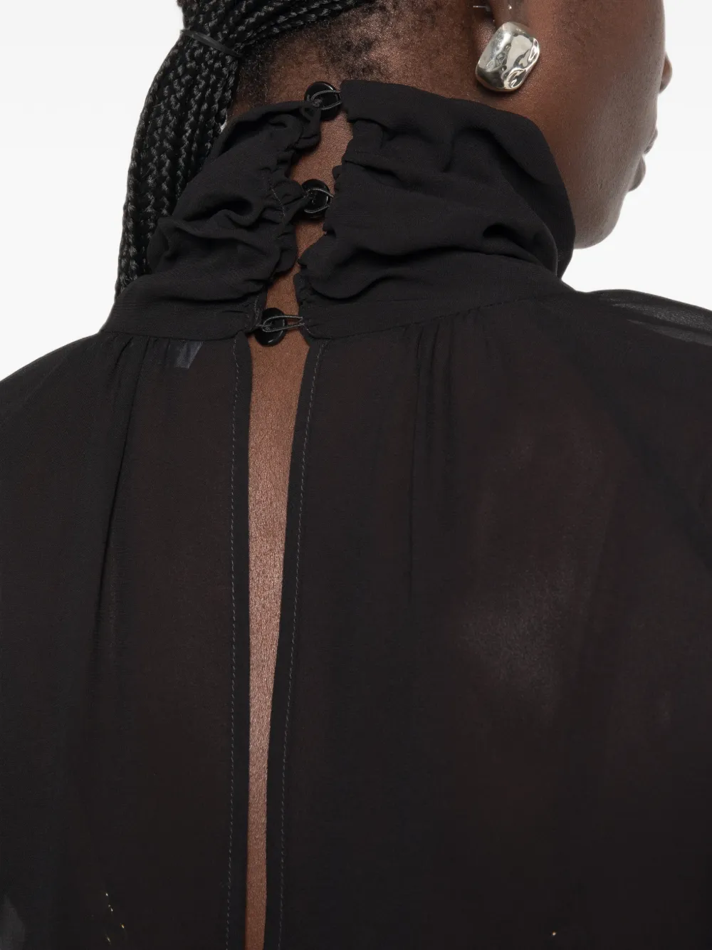 PT Torino Blouse met hoge hals Zwart
