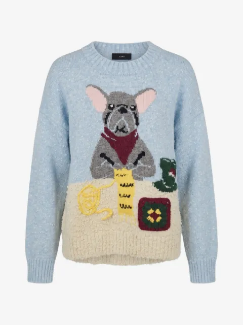 Alanui Coco intarsia bouclé-knit sweater