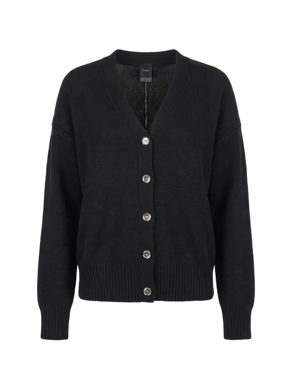 PINKO button-fastening knitted cardigan - Schwarz