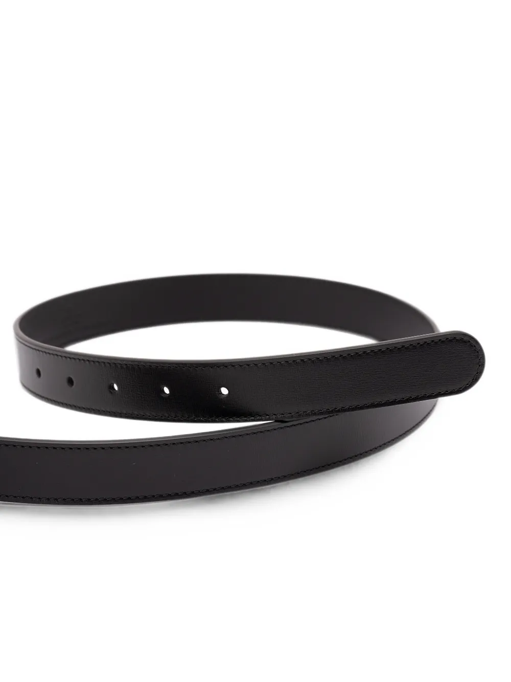 Gucci Smalle riem met uitgesneden GG Marmont Zwart
