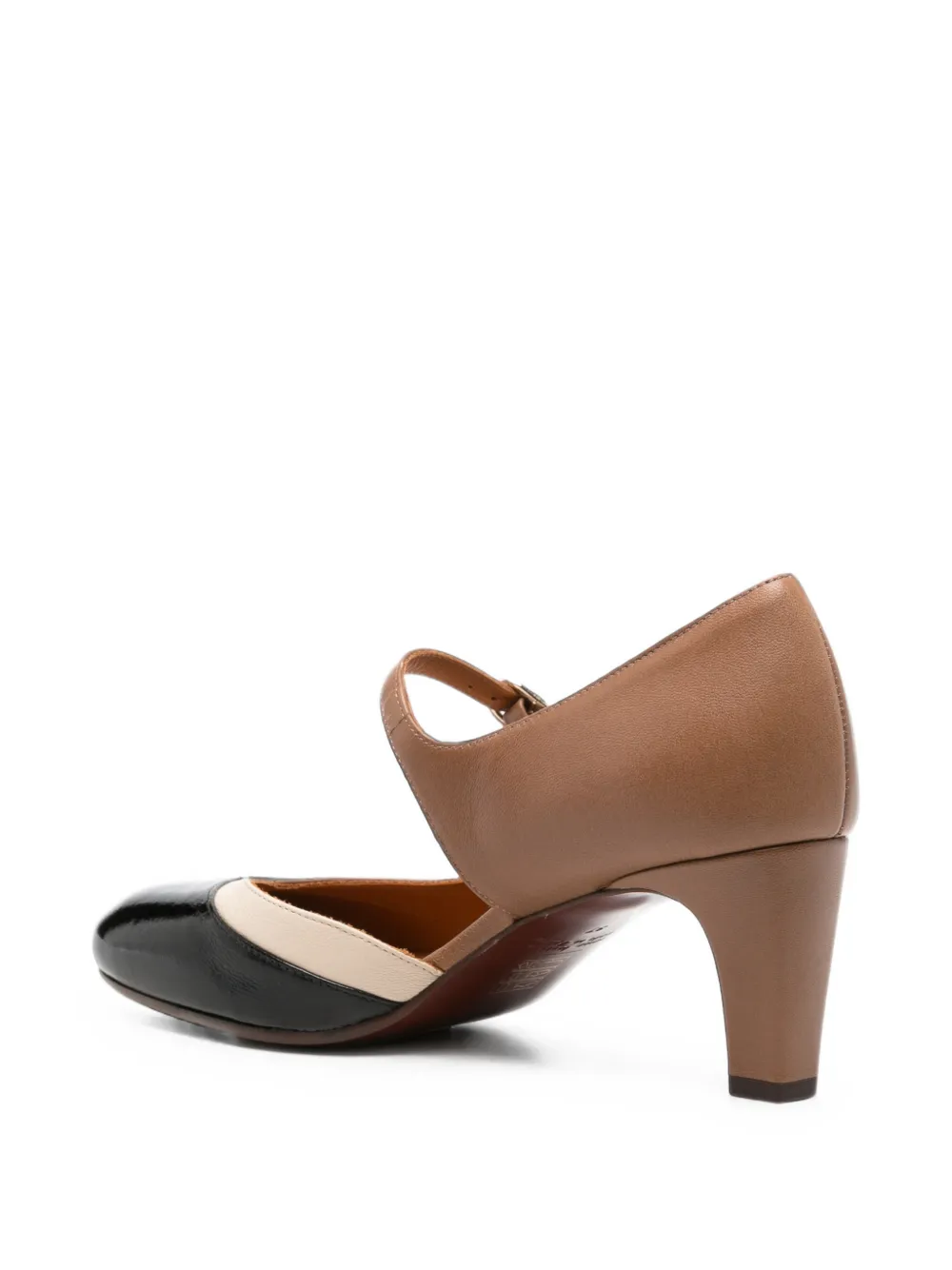 Chie Mihara colour-block buckle-fastening pumps Bruin