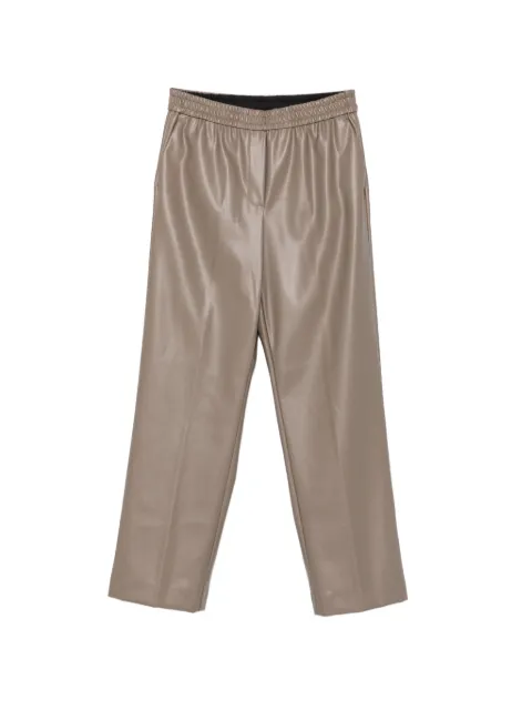 Nude pantalones capri con cinturilla elástica