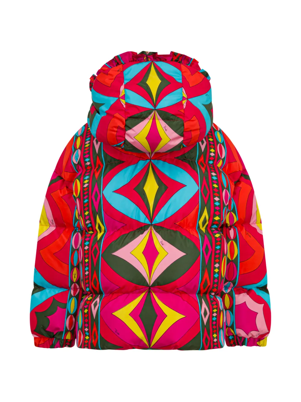 PUCCI Junior Gewatteerd jack met print Rood