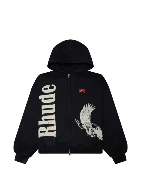 RHUDE Eagle Pass logo-print hoodie