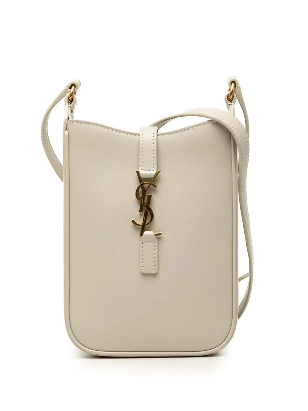Saint Laurent Pre-Owned 2023 Mini Smooth Calfskin Le 5 a 7 Vertical crossbody bag - Bianco
