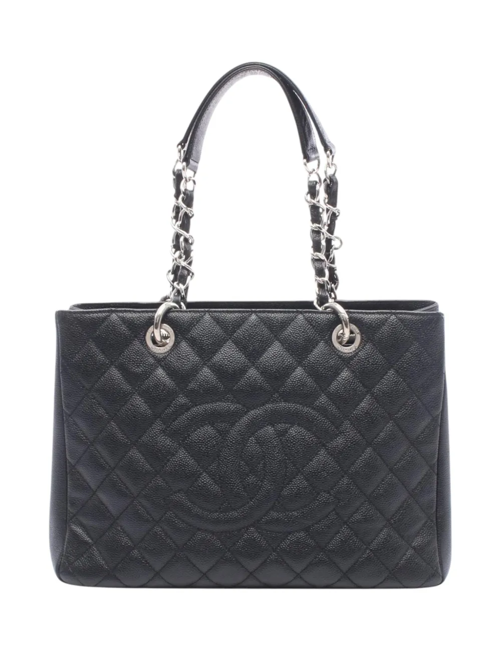 CHANEL Pre-Owned 2012-2013 Caviar Grand Shopping tote bag - Nero