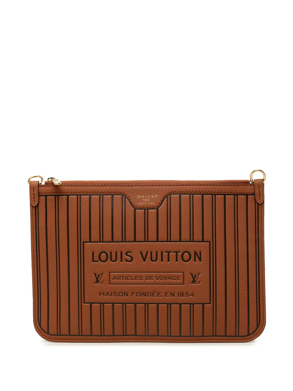 Louis Vuitton Pre-Owned 2021-2026 Calfskin Neverfull Inside Out MM pouch - Braun