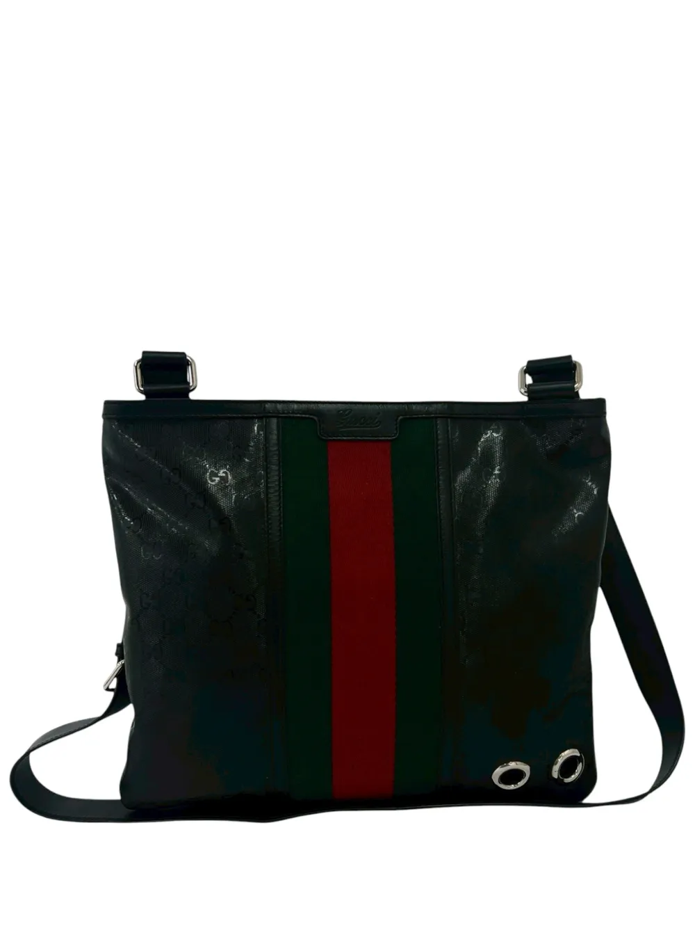 Gucci Pre-Owned 20th Century Fiat 500 Medium GG Imprime Web Messenger Bag crossbody bag - Nero