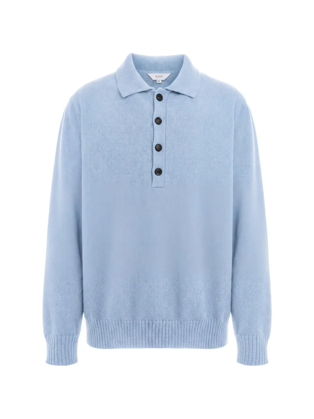 Malo Kasjmier poloshirt met knopen Blauw