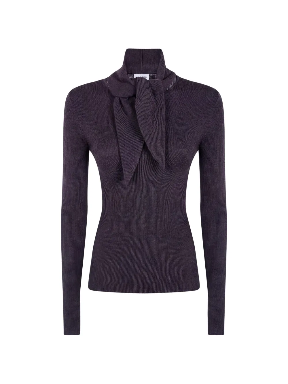 P.A.R.O.S.H. ribbed-knit pussy-bow sweater - Violett