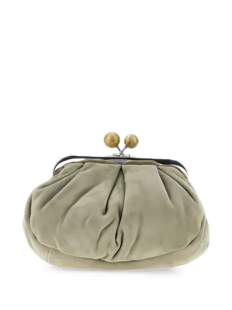 Weekend Max Mara small suede Pasticcino bag - sage green