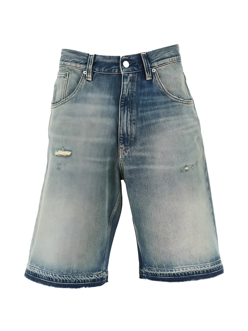 Sunflower distressed cotton denim shorts - Blau