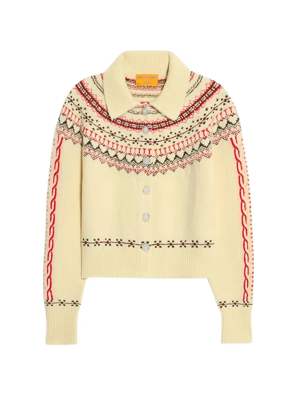Guest In Residence patterned-knit cardigan - Nude