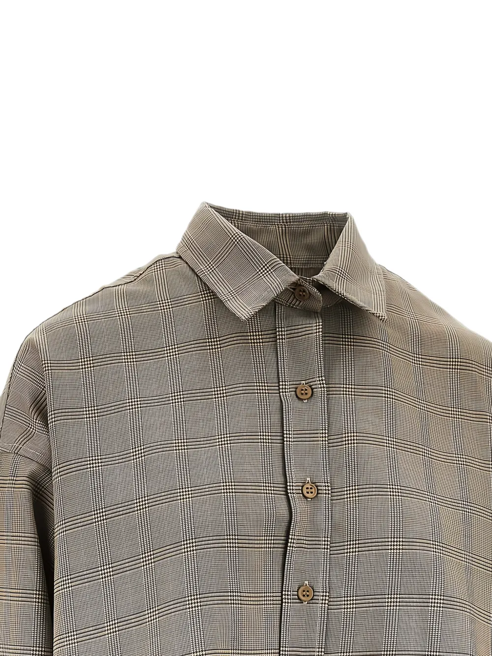 The Frankie Shop Arlen boxy blouse beige glen geruit