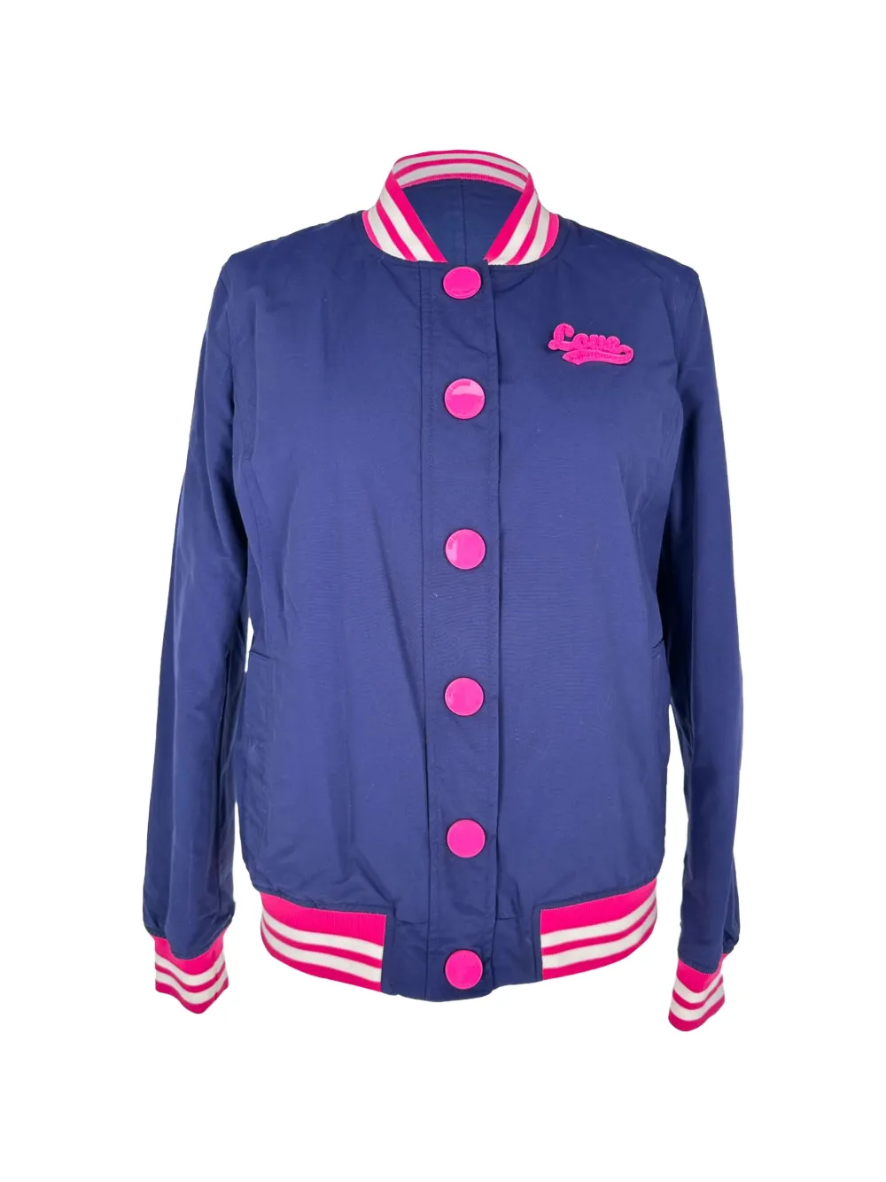 Moschino Pre-Owned striped trim bomber jacket - Blau