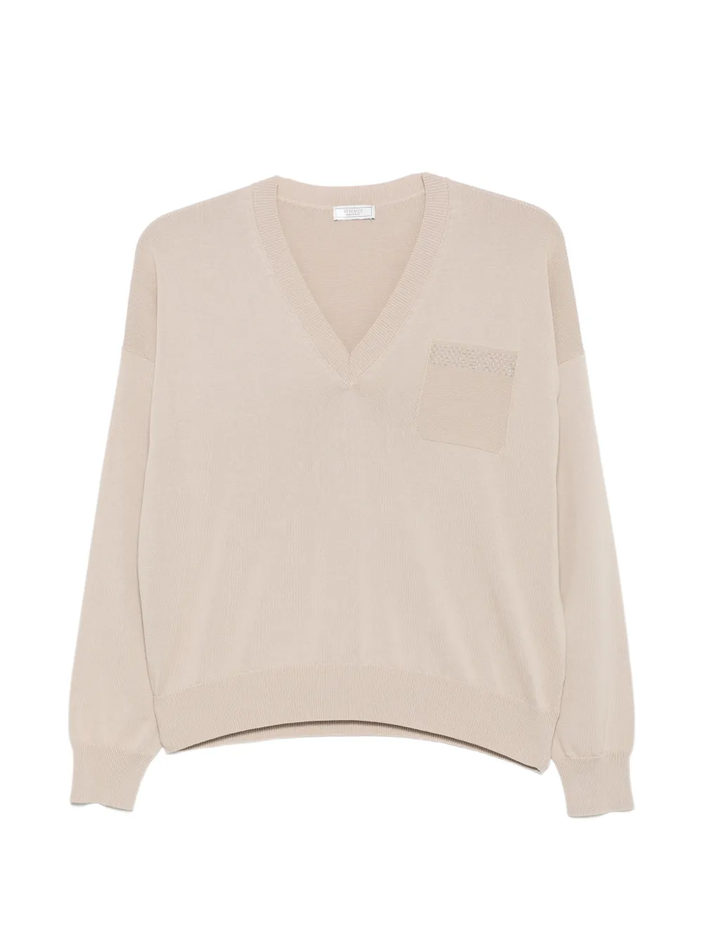 Peserico Pullover mit V-Ausschnitt - Nude