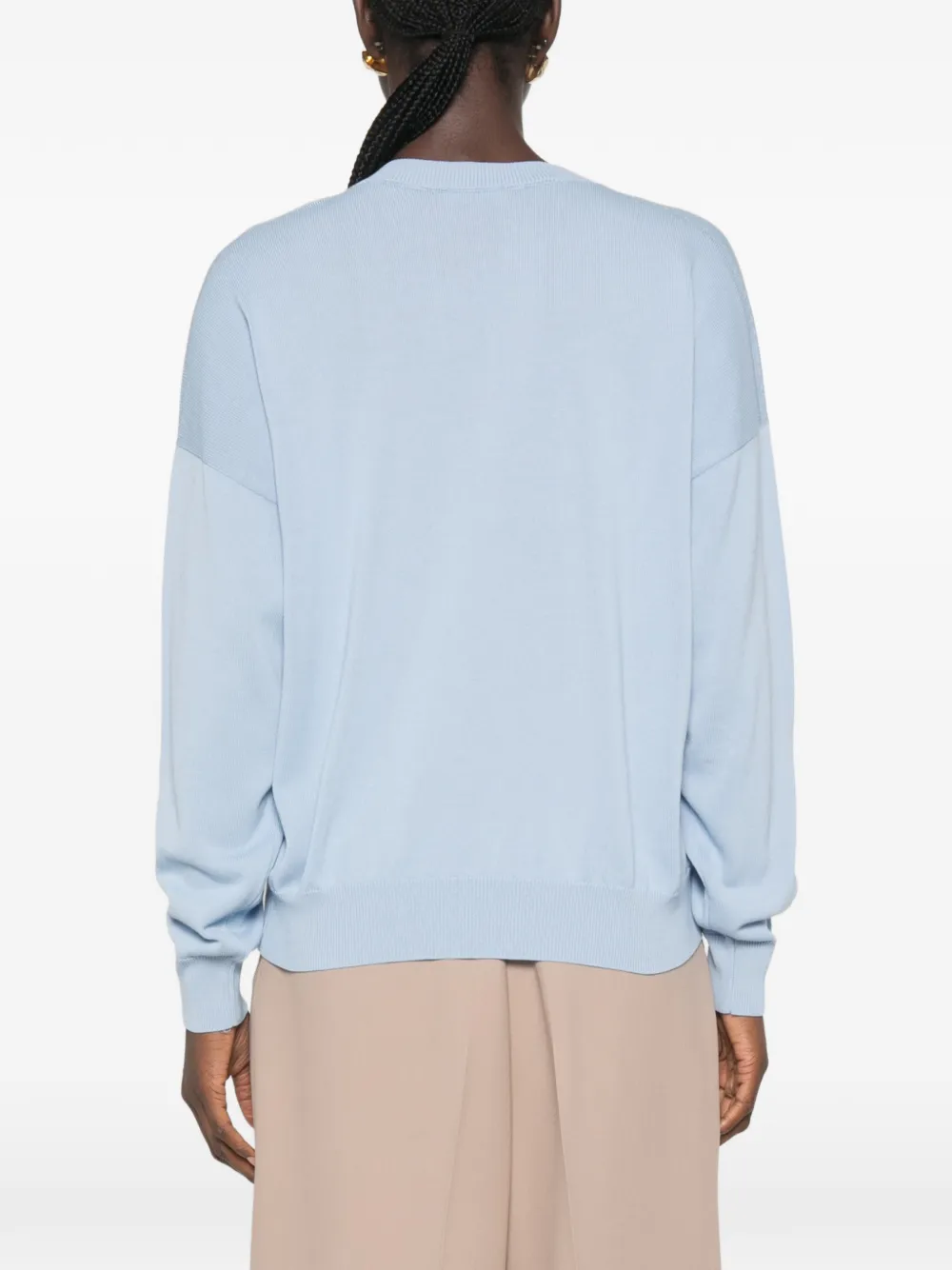 Peserico embellished V-neck sweater Blauw