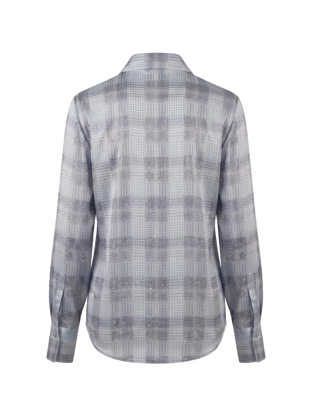 Ermanno Scervino Geruite blouse verfraaid met stras Blauw